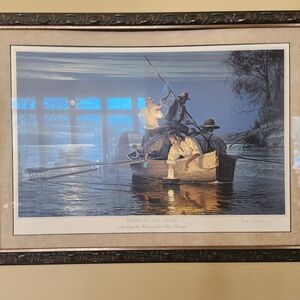 Framed Art Print with Brown Frame